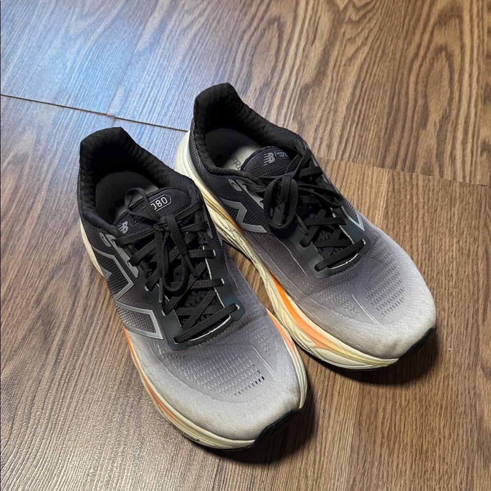 New Balance 1080 Black and Gray Sneakers